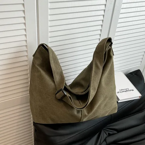 Bolso Tote de Lona de Gran Capacidad para Mujer Bolso de Hombro Casual Bolso de Mensajero Versátil para Compras Trabajo Viaje