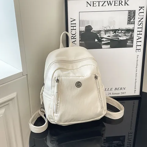 Damen Mini Nylon Rucksack Leicht Lässig Kleiner Daypack Mode Reise Umhängetasche Mehrzweck Einfarbig Schultasche