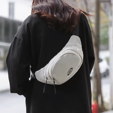 Casual Nylon Chest Bag For Men Women Street Trend Waist Bag Lightweight Crossbody Shoulder Bag Sport Outdoor Phone Pack