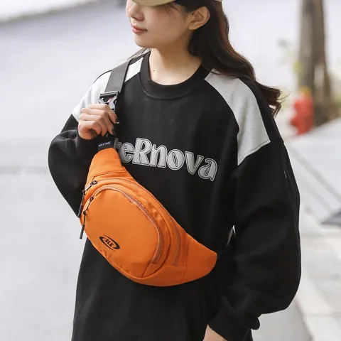 Casual Nylon Chest Bag For Men Women Street Trend Waist Bag Lightweight Crossbody Shoulder Bag Sport Outdoor Phone Pack
