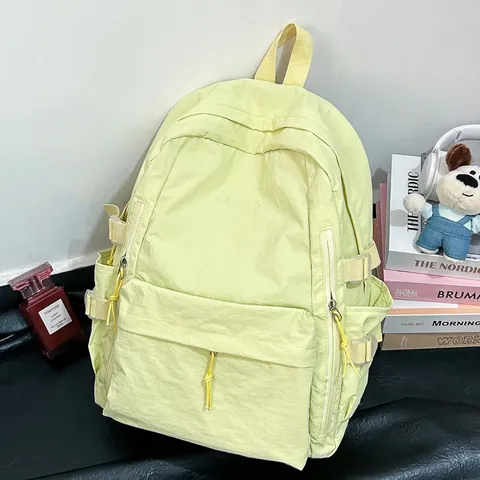 Grote Capaciteit Student Schooltas Mode Nylon Reizen Rugzak Voor Vrouwen Meisjes Lichtgewicht Campus Laptop Boekentas Met Zakken