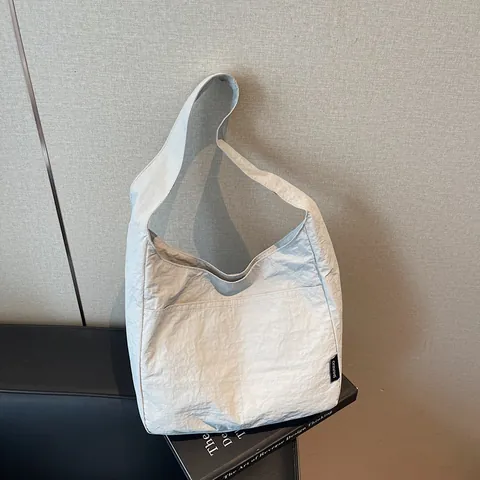 Bolso de Mano Estilo Coreano Color Sólido Gran Capacidad Bolso de Hombro de Nailon Suave Para Mujer Diario Casual Viajes Commute
