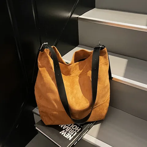 Bolso de Hombro de Cuero PU de Gran Capacidad para Mujer Minimalista Color Sólido Bolso Hobo Mate para Trabajo Diario Escuela