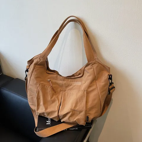 Borsa Hobo in Nylon a Grande Capacità per Donna Borsa a Tracolla Multitasche Con Tracolla Regolabile Borsa a Spalla Casual