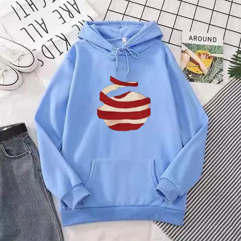 Women's Casual Fleece Hooded Sweatshirt Abstract Print Long Sleeve Pullover With Kangaroo Pocket Loose Hoodie Top