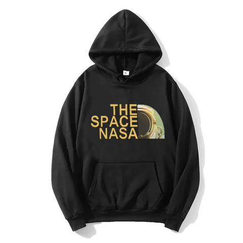 Sweat à Capuche Femme Graphique Astronaute Espace Pull-over Streetwear Américain Ample Manches Longues Avec Poche Kangourou