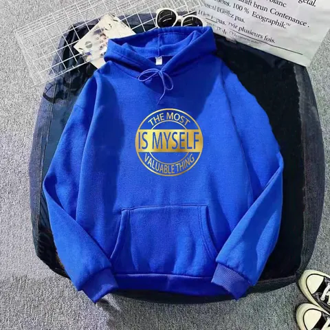 Damen Casual Loose Oversize Fleece Kapuzenpullover Buchstaben Druck Pullover Top Mit Kängurutasche Tunnelzug Hoodie