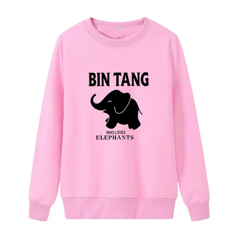 Women's Casual Elephant Print Sweatshirt Crewneck Long Sleeve Loose Fit Cotton Blend Pullover Fall Winter Fashion Top