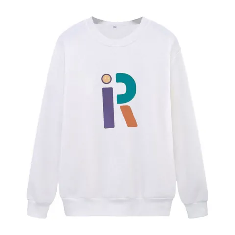 Women Crew Neck Sweatshirt Fleece Lined Loose Fit Long Sleeve Letter Smile Print Casual Korean Style Pullover Top