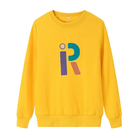 Women Crew Neck Sweatshirt Fleece Lined Loose Fit Long Sleeve Letter Smile Print Casual Korean Style Pullover Top