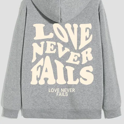 Women Fleece Lined Hooded Sweatshirt Letter Print Loose Long Sleeve Casual Mid Length Pullover Hoodie Top