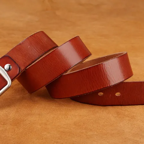 Men Genuine Leather Belt First Layer Cowhide Retro Washed Waistband With Stainless Steel Pin Buckle Casual Business Style