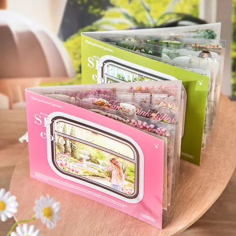 Lente Tuin Vintage PET Waterdicht Stickerboek Floraal Figuren Scrapbooking Journaling Decoratieve Esthetische Stickers