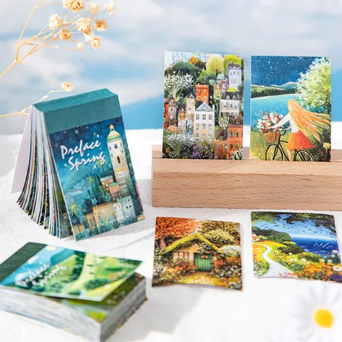 Preface Spring Serie Washi Papier Sticker Boek Landschap Floraal DIY Decoratief Scrapbooking Materiaal Voor Journaling