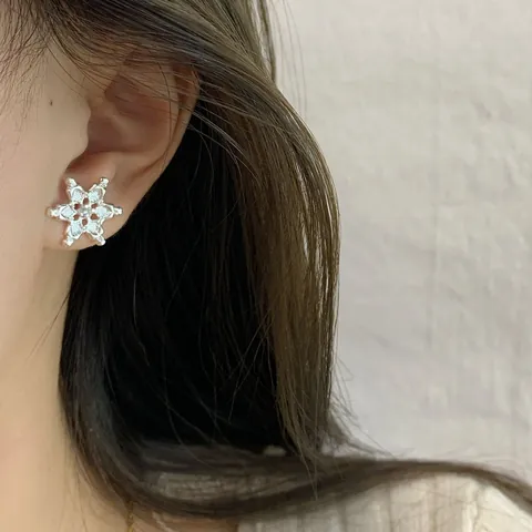 Legierung Schleife Herz Schneeflocke Stern Ohrstecker Mit 925 Sterlingsilber Ohrstecker-Stift Perle Zirkonia Schmuck Damen