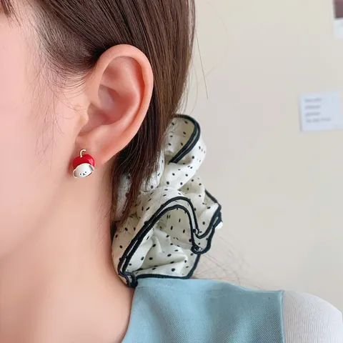 7 Paia Orecchini a Bottone Set Una Settimana Con Perno in Argento Sterling 925 Simpatici Animali Frutta Cuore Farfalla Fiocco Lega Smalto Gioielli Confezione Regalo per Donna Ragazze