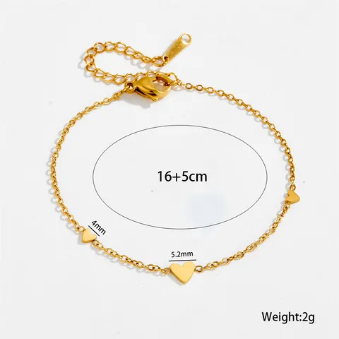 Minimalistische Edelstahl Herz Anhänger Schmuck Für Damen Vergoldet Herz Halskette Armband Fußkettchen Mode Schmuck Set Geschenk