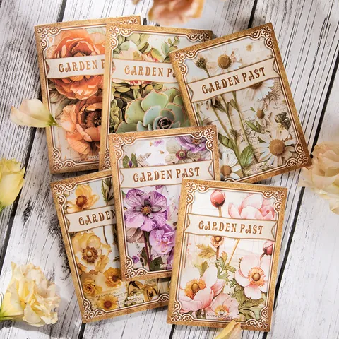 Garten Vergangenheit Serie Retro Botanisches Materialpapier Für Scrapbooking Journaling DIY Kunst Handwerk Leichtes Papier Blumendekor