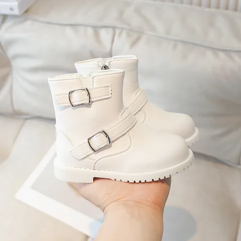 Mädchen Prinzessin Martin Stiefel PU Leder Seitlicher Reißverschluss Rutschfeste Stiefeletten Für Kinder Herbst Winter Freizeit Schuhe