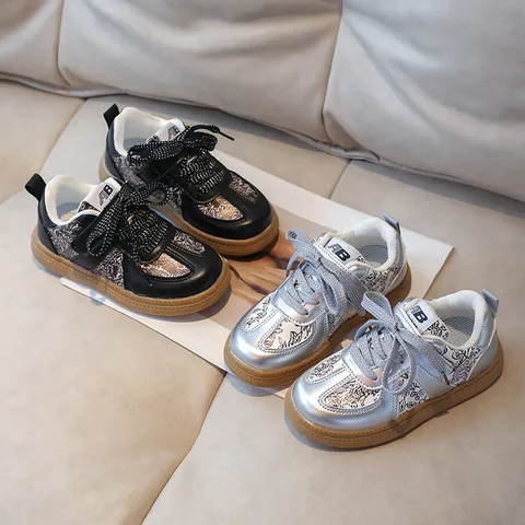 Sneakers Ragazza Vintage Floreali in Pelle Sintetica con Chiusura a Strappo Scarpe Casual Antiscivolo da Corsa per Bambini