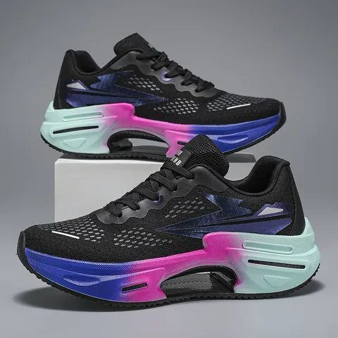 Men Women Running Shoes Breathable Mesh Lightweight Cushioning Athletic Sneakers Fashion Trendy Jogging Walking Shoes Platform Sport Footwear