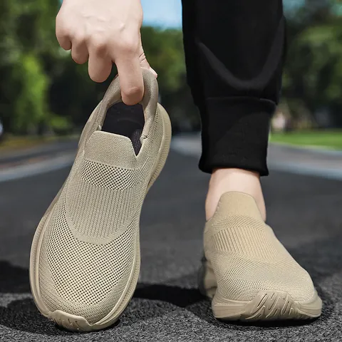 Atmungsaktive Netzgewebe Textil Slipper Laufschuhe Leicht Bequem Dämpfungssohle Casual Sneaker Für Herren Damen Outdoor