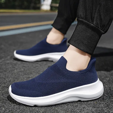 Atmungsaktive Netzgewebe Textil Slipper Laufschuhe Leicht Bequem Dämpfungssohle Casual Sneaker Für Herren Damen Outdoor
