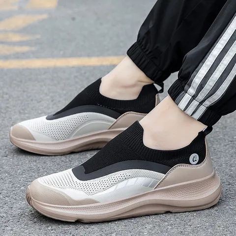 Herren Damen Atmungsaktive Netzgewebe Sportschuhe Schlüpfen Lässig Leichtgewicht Dicke Sohle Sneakers Outdoor Komfortable Wanderschuhe