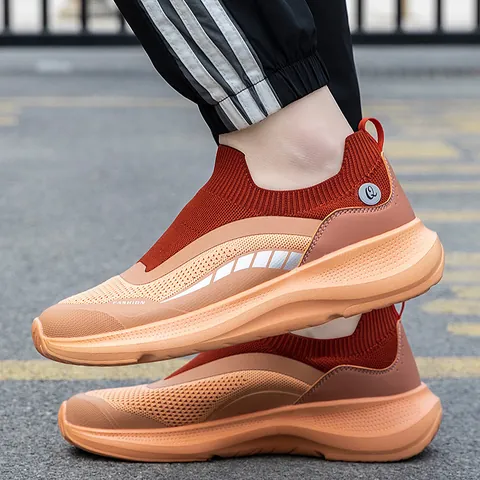 Herren Damen Atmungsaktive Netzgewebe Sportschuhe Schlüpfen Lässig Leichtgewicht Dicke Sohle Sneakers Outdoor Komfortable Wanderschuhe