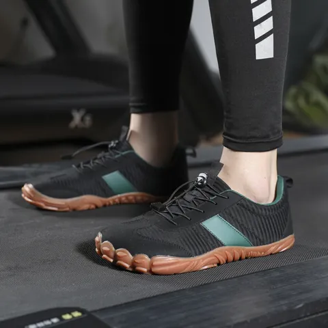Minimalist Barefoot Training Shoes For Men Women Wide Toe Box Breathable Mesh Fitness Sneakers Non Slip Rubber Sole Quick Lace Indoor Outdoor Workout Shoes