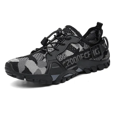 Scarpe da Acqua all'aperto da Uomo Scarpe Sportive in Mesh Traspirante Scarpe da Trekking Antiscivolo Resistenti all'usura