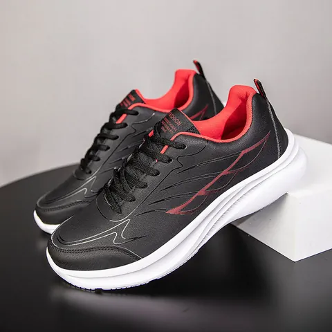 Men's Casual Running Shoes Breathable Flyknit Mesh Sneakers Lightweight Cushioning Sports Shoes Non-Slip Fashion Board Shoes For Walking Jogging Gym