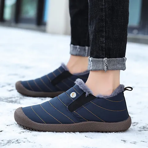 Winter Waterproof Snow Boots For Men Women Thermal Fleece Lined Anti-slip Outdoor Warm Shoes Slip-on Zipper Casual Boots