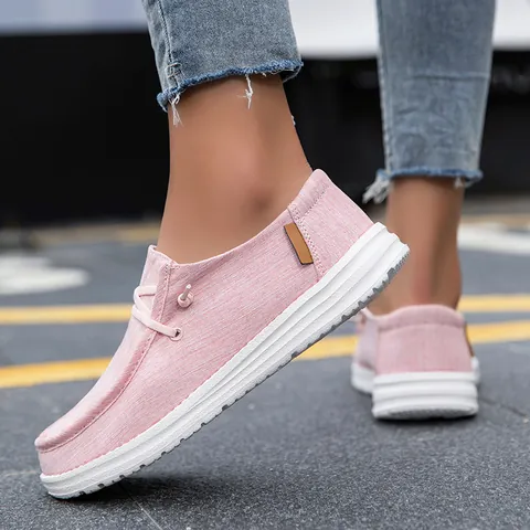 Casual Canvas Loafers For Men Women Lightweight Breathable Slip On Shoes Ethnic Geometric Print Moccasin Style Walking Shoes EVA Sole