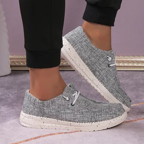 Mocassins en Toile pour Hommes Chaussures Décontractées Légères Respirantes Avec Semelle à Éclaboussures d'Encre Mocassin Sans Lacets pour Quotidien