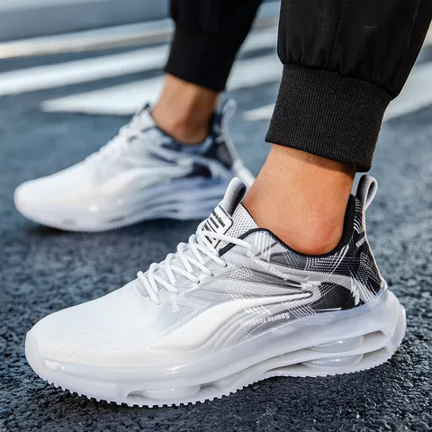 Unisex Gradient Air Cushion Dad Shoes Platform Sports Running Sneakers Thick Sole Breathable Casual Walking Shoes For Men Women