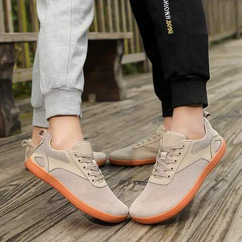 Unisex Wide Toe Box Barefoot Running Shoes Breathable Mesh Lightweight Athletic Casual Sports Sneakers 8814 For Men Women