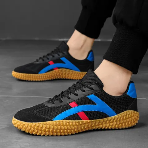 Retro Casual Athletic Shoes Mesh Breathable Gump Sneakers With Non-Slip Granular Gum Rubber Sole For Men Women Daily Walking