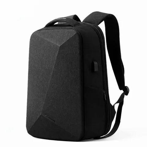 Zaino Porta PC Business da Uomo Antifurto Lucchetto TSA Porta USB Impermeabile Guscio Rigido Geometrico Borsa da Viaggio
