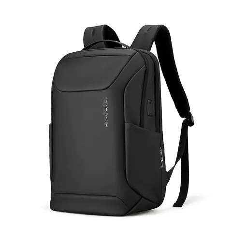 Men Business Laptop Backpack Waterproof Oxford Cloth USB Charging Port Multi Compartment Travel Work School Office Bag