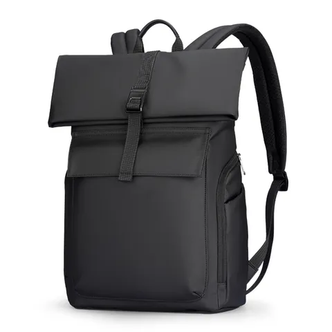 Mochila de Negocios Enrollable Impermeable de Tela Oxford Bolsa para Laptop de 15 Pulgadas para Hombre Mujer Urbano Casual