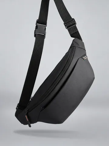 Men Casual Oxford Fabric Crossbody Chest Bag Water Repellent Lightweight Outdoor Cycling Single Shoulder Bag Quality Zipper