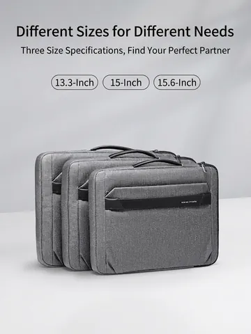 MARK RYDEN Maletín para Portátil de Negocios Casual para Hombre Impermeable Antigolpes Funda para Laptop con Correa de Equipaje Gris Profesional