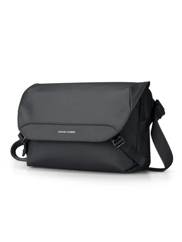 Bolso Mensajero Hombre Oxford Impermeable Bolso de Hombro Multifuncional Gran Capacidad Bolso Cruzado Para Trabajo Viaje Diario Casual Negro