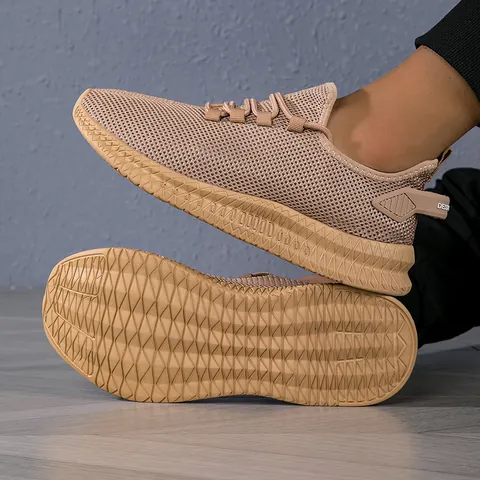 Ανδρικά Αναπνεύσιμα Αθλητικά Παπούτσια Flyknit Ελαφριά Casual Sneakers Τρεξίματος για Καλοκαιρινό Outdoor Fitness Παπούτσια Περπατήματος με Χοντρή Σόλα