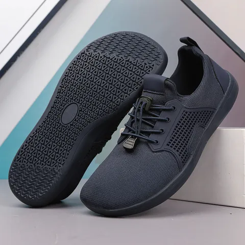 Unisex Breathable Flyknit Walking Shoes Wide Toe Box Barefoot Athletic Sneakers Lightweight Casual Mesh Shoes For Gym Travel