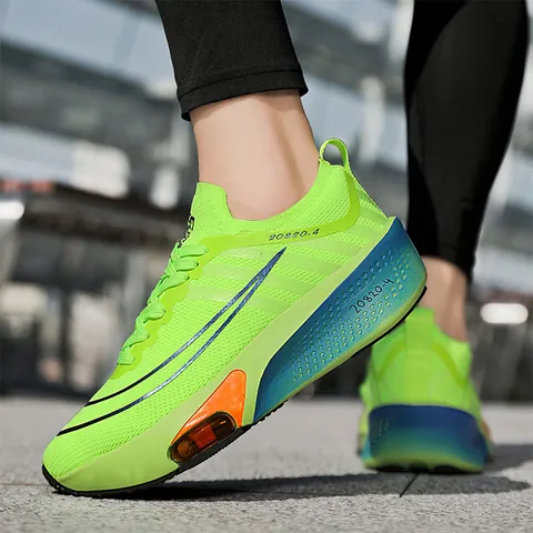 Unisex Luchtkussen Hardloopschoenen Ademend Flyknit Lichtgewicht Schokabsorberend Sport Sneakers Voor Hardlopen Training