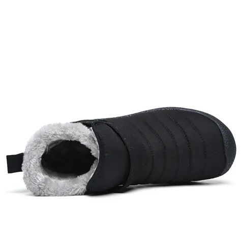 Winter Warme Schneestiefel Für Damen Herren High Top Wasserabweisendes Gestepptes Gewebe Kunstfell Gefüttert Rutschfest Gummisohle Outdoor Winterschuhe