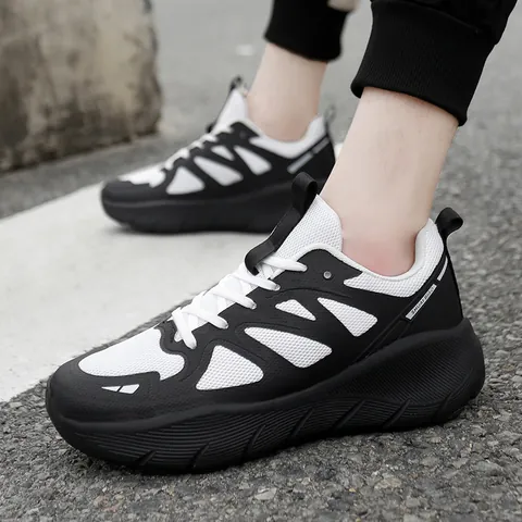 Fashion Sneakers For Men Women Breathable Running Shoes Retro Thick Sole Dad Shoes Lightweight Sports Casual Walking Shoes