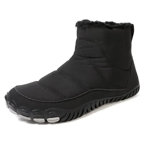 Winter Snow Boots Waterproof Fleece Lined Warm Outdoor Shoes For Men Women Non-slip Side Zipper Couples Cotton Boots